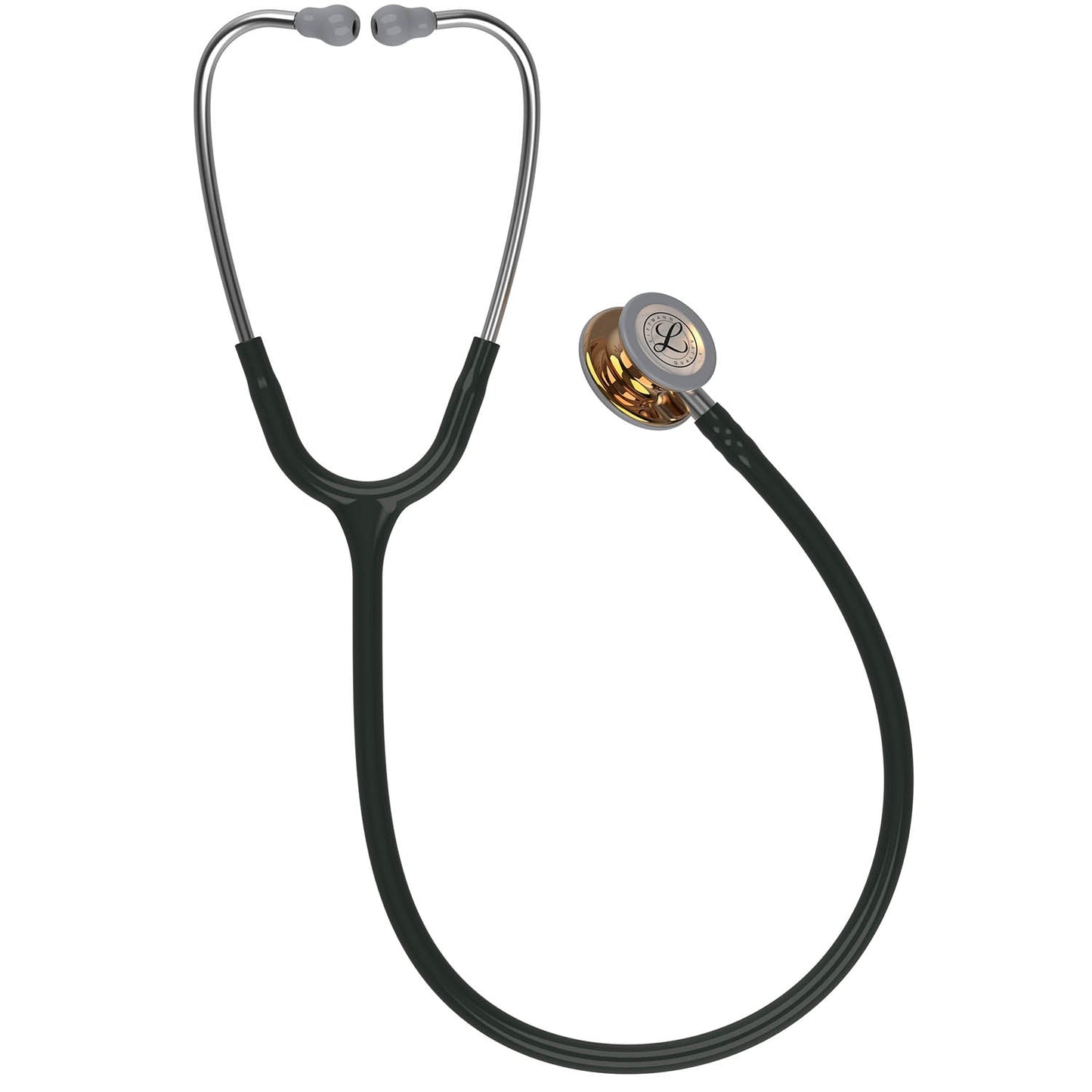 3M™ Littmann® Classic III™ Stetoskooppi, 5646, Limited Edition, korkeakiillotettu, kuparinen rintakappale, musta letkusto, 69 cm, 3/kuljetuslaatikko