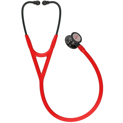 3M™ Littmann® Cardiology IV™ diagnostisk stetoskop, 6182, begrænset udgave, højglans røgbryststykke, rød slange, 69 cm