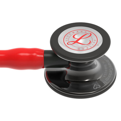 3M™ Littmann® Cardiology IV™ diagnostisk stetoskop, 6182, begrænset udgave, højglans røgbryststykke, rød slange, 69 cm