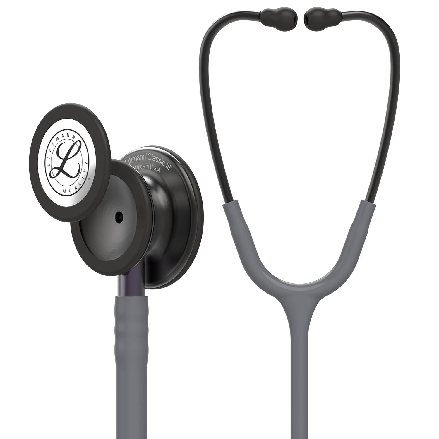 Littmann Classic III Monitoring Stethoscope: Smoke & Gray - Violet Stem 5873 - 