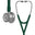 3M™ Littmann® Cardiology IV™ diagnostische stethoscoop, borststuk met standaardafwerking, jagersgroene slang, roestvrijstalen steel en headset, 27 inch, 6155