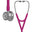 3M™ Littmann® Cardiology IV™ diagnostische stethoscoop, borststuk met standaardafwerking, frambooskleurige slang, roestvrijstalen steel en headset, 27 inch, 6158