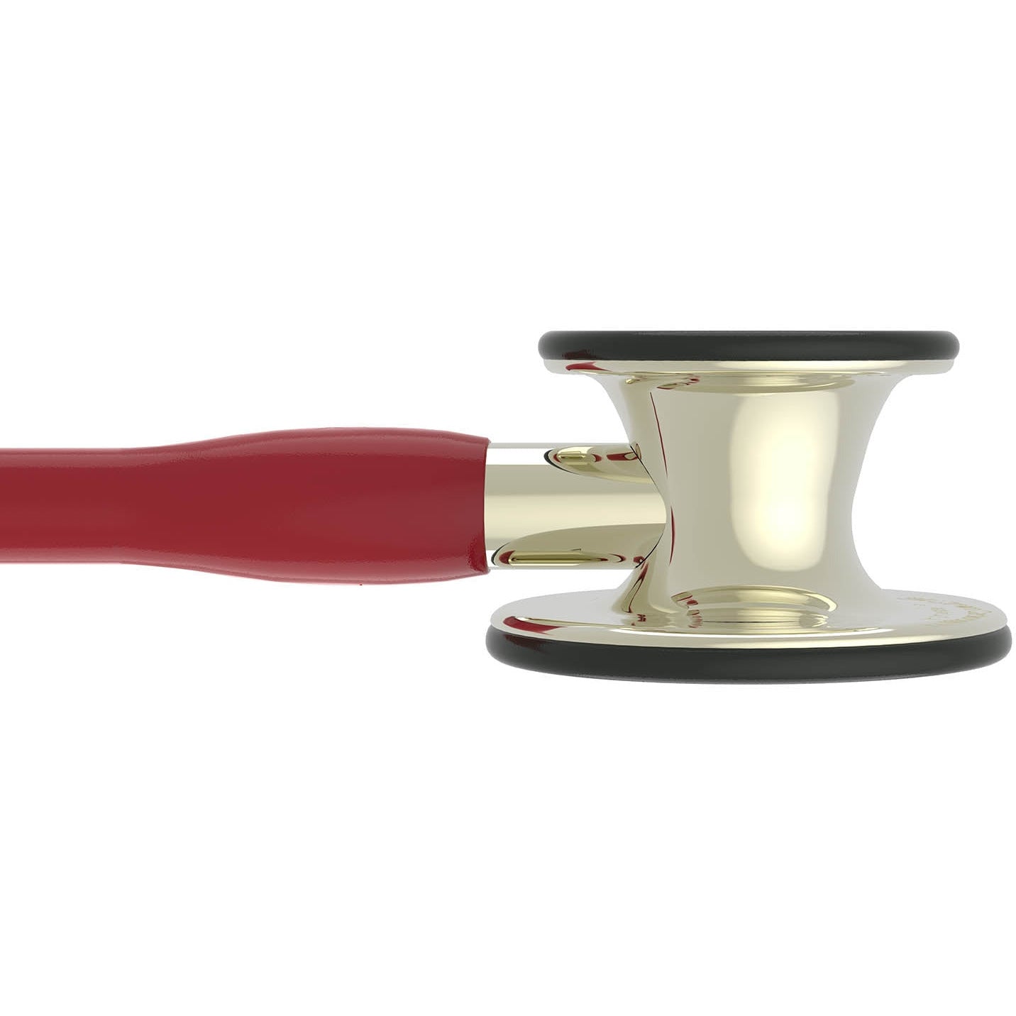 3M™ Littmann® Cardiology IV™ Stethoskop für die Diagnose, 6176, Bruststück und Schlauchanschluss champagnerfarben, burgunderroter Schlauch, rauchfarbene Ohrbügel, 69 cm