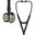3M™ Littmann® Cardiology IV™ stetoskop, champagnefarvet bryststykke, sort slange, røgfarvet stamme og headset, 67,5 cm, 6179