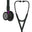 3M™ Littmann® Cardiology IV™ Diagnostische stethoscoop, borststuk met zwarte afwerking, zwarte slang, paarse steel en zwarte headset, 27 inch, 6203