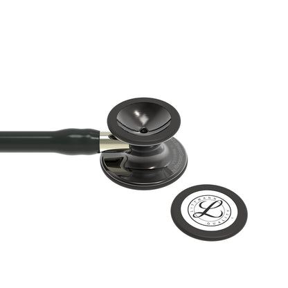 3M™ Littmann® Cardiology IV™ stetoskop, røgfarvet bryststykke i højglans, sort slange, champagnefarvet stamme, 69 cm, 6204