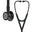 3M™ Littmann® Cardiology IV™ Diagnostische stethoscoop, borststuk met hoogglanzende rookkleurige afwerking, zwarte slang, zwarte steel en zwarte headset, 69 cm, 6232
