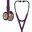3M™ Littmann® Cardiology IV™ Stethoscoop, hoogglans gepolijst borststuk met regenboogafwerking, pruimkleurige lyre, paarse steel en zwarte headset, 6239