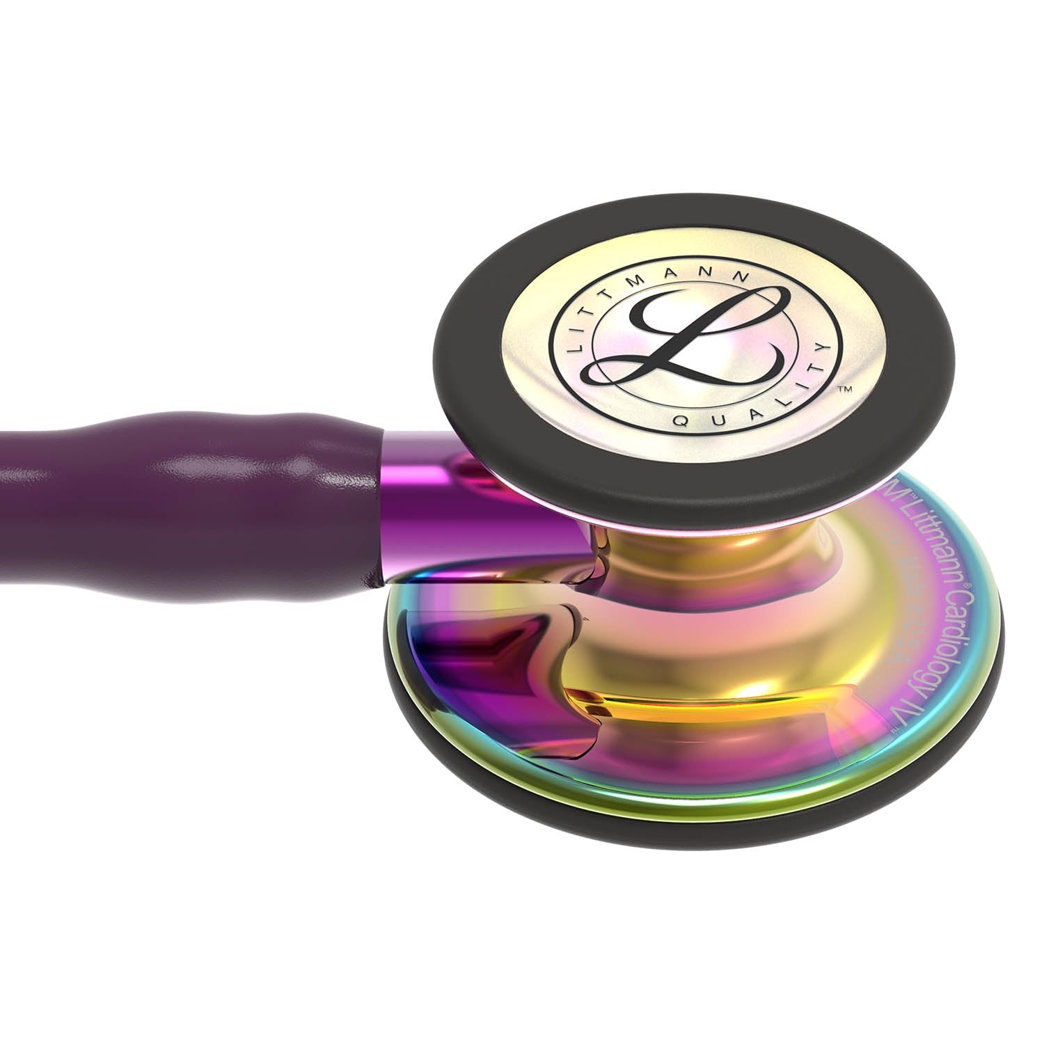 Littmann Cardiology IV Diagnostic Stethoscope: High Polish Rainbow & Plum - Violet Stem 6239 - 