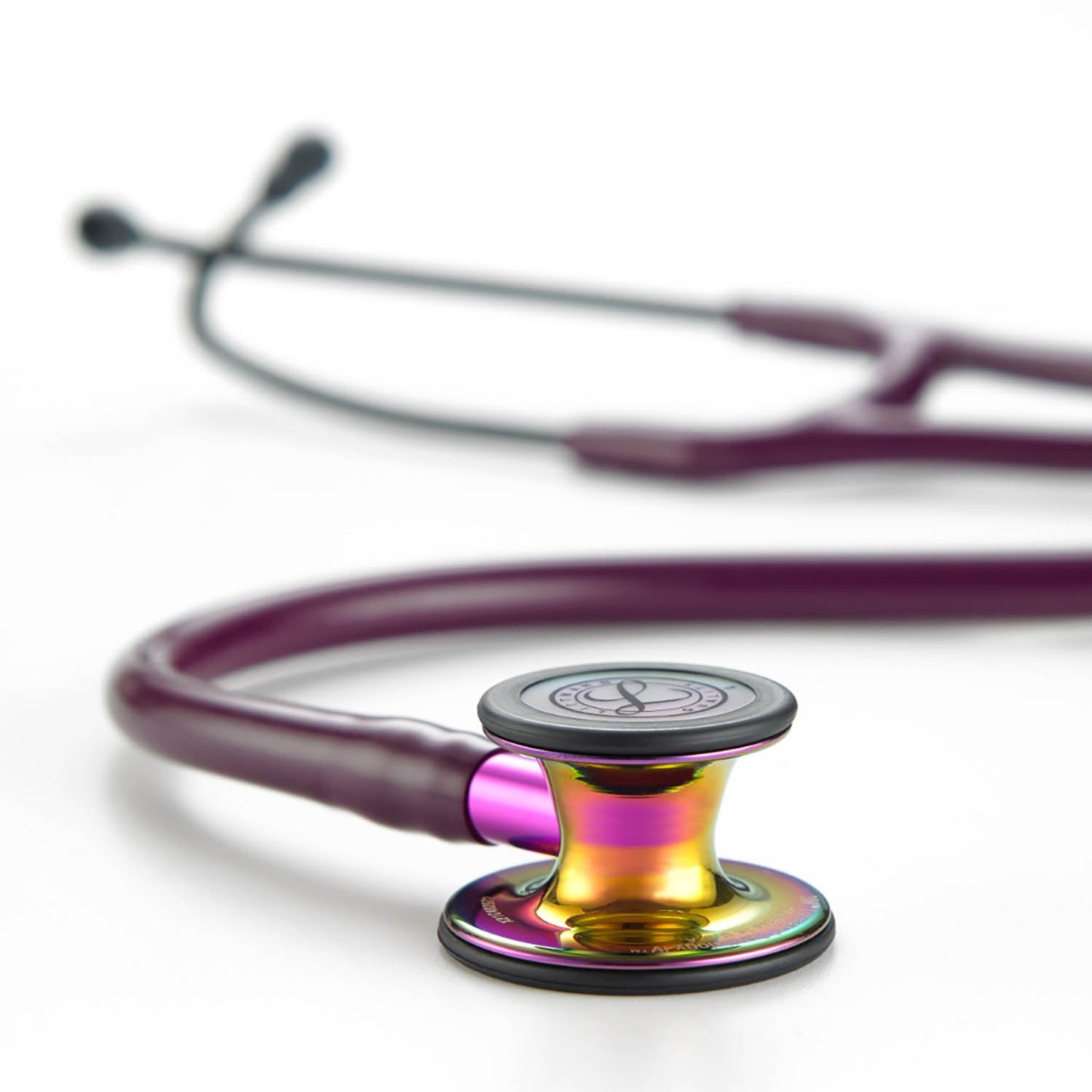 Stéthoscope de diagnostic 3M™ Littmann® Cardiology IV™, tubulure prune, Rainbow Edition, base violet, 69 cm, 6205